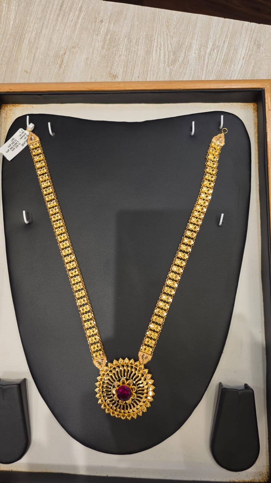 Gold necklace collection at Om Sai Jewellers Valpoi Goa